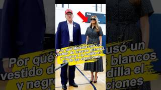 ¿Por qué Melania usó un vestido de lunares blancos y negros a la rodilla el día de las elecciones [upl. by Jo-Anne882]