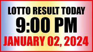 Lotto Result Today 9pm Draw January 2 2024 Swertres Ez2 Pcso [upl. by Suiraj]