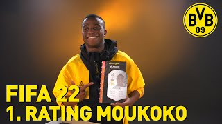 quotI thought it would be higherquot  Youssoufa Moukoko reveals his first ever FIFA Rating [upl. by Lua]