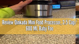 Review Qinkada Mini Food Processor 25 Cup 600 ML Baby Food Maker 400 W Power Electric Grinder Ch [upl. by Sik]