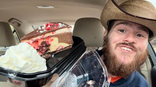 Cheesecake Factory Peppermint Stick Chocolate Swirl Cheesecake Review [upl. by Nura654]