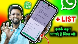 whatsapp list kya hai  whatsapp list ke benefits 😲🔥😱 [upl. by Encratis170]