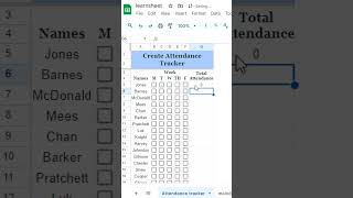 Create Attendance Tracker Under a Minute 🤯excel exceltips finance hr [upl. by Iggie96]