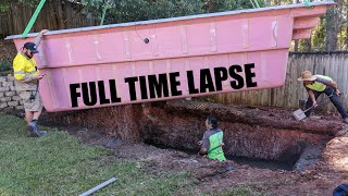 Timelapse of Pool Installation in Brisbane Australia [upl. by Rebmyt]