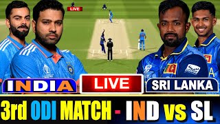 🔴 Live IND Vs SL 3rd ODI  Live Scores amp Commentary  India vs Sri Lanka LIVE [upl. by Sherwood]