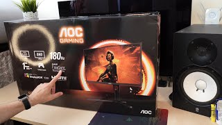 AOC Q27G3XMN Unboxing [upl. by Mauchi796]