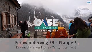 Alpenüberquerung Etappe 5  Fernwanderweg E5 [upl. by Annoiek]