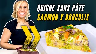 Linstant Recette  Recette quiche sans pâte saumon x brocolis [upl. by Pitzer71]