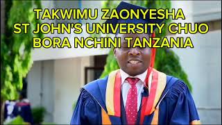 ST JOHNS UNIVERSITY OF TANZANIA CHATAJWA KUWA CHUO BORA NCHINI TANZANIA [upl. by Iasi]