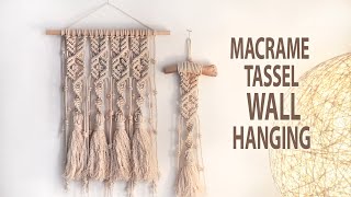 DIY Macrame Tassel Wall Hanging  Boho Home Decor Masterclass [upl. by Aslam]