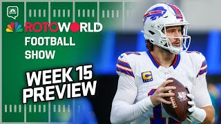 Week 15 fantasy preview BillsLions  Mahomes Packers WRs  Rotoworld Football Show FULL SHOW [upl. by Nazay]