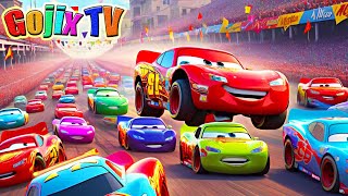 Cars Lightning McQueen  Part 2  Nursery Rhymes amp Kids Songs [upl. by Asemaj]