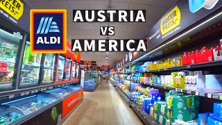 Aldi Supermarket in Vienna Austria vs US Who Has The Cheapest Food Prices [upl. by Anirbys]