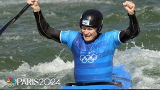 Finn Butcher CHECKS OUT beats heavy favorite Joe Clarke for kayak cross gold  Paris Olympics [upl. by Presber]