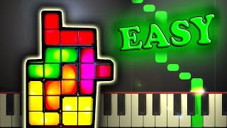 TETRIS THEME  Easy Piano Tutorial [upl. by Ailemrac174]