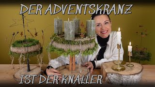 ADVENTSKRANZ  MODERN und ANDERS  WUNDERSCHÖNE DIY  IDEE [upl. by Corwin759]