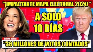 ¡RESULTADOS INESPERADOS DE LA VOTACIÓN ANTICIPADA ¡Impactante Mapa Electoral 2024 Kamala vs Trump [upl. by Gnart]