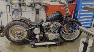 1967FLH Generator Shovelhead Chopper build Part 1 [upl. by Licna]