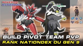 BUILD PIVOT TEAM PVP RANK NATIONDEX OU GEN 9  Pokemon Showdown [upl. by Eiramlirpa]