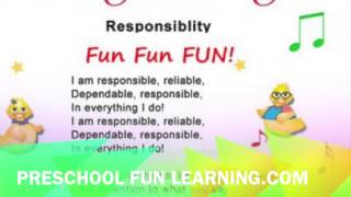 Responsibility Song Preschool Fun Learning Music [upl. by Selinda]