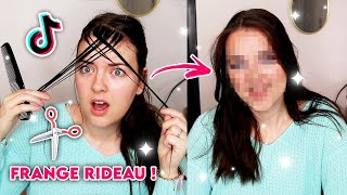 JAI COUPÉ MES CHEVEUX  FRANGE RIDEAU  ✂️ Jai voulu tester [upl. by Chuu]