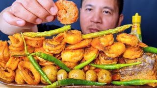 MUKBANG SEAFOOD PLATTER  PHILIPPINES MUKBANG  Inyaki EATS [upl. by Rehpotsirhc211]