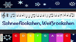 Boomwhackers Weihnachtslieder YouTube Schneeflöckchen Weißröckchen Noten Neues Video  Mitmachen [upl. by Kirch761]