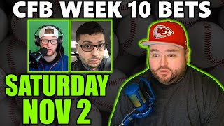 CFB Bets Week 10 With Kyle Kirms  Saturday College Football Picks November 2nd [upl. by Enelear]