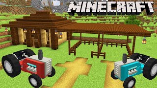 Minecraft DUPLA SURVIVAL 20  A GARAGEM dos TRATORES CONSTRUÇÃO 268 [upl. by Berkman656]