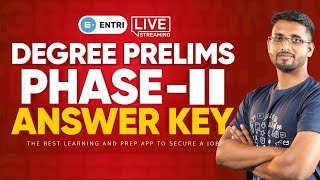 Degree Prelims  Answer Key Discussion  Phase 2  KPSC University Assistant Answer Key 2023  Live [upl. by Aletta675]