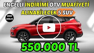 ENGELLİ İNDİRİMİYLE ALINABİLECEK ÖTV MUAF 5 SUV [upl. by Eal]