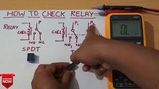 How to Check SPDT amp DPDT Relay How to find NONC and Coil Pin in Relay [upl. by Eatnom]