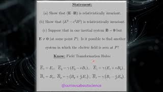 Problem 1247  Relativistic Electrodynamics Field Transformations Introduction to Electrodynamics [upl. by Ozen]