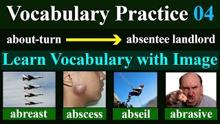 English Vocabulary Practice Part  04  aboutturn to absentee landlord  Word Meaning [upl. by Koral]