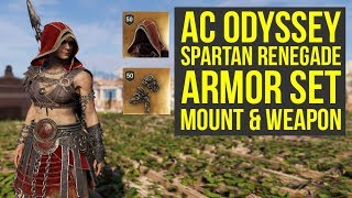 Assassins Creed Odyssey Gameplay SPARTAN RENEGADE SET Weapon amp Mount AC Odyssey Gameplay [upl. by Ron740]