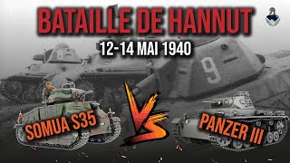 HANNUT la première grande bataille blindée 1940  Somua vs Panzer III [upl. by Nulubez]