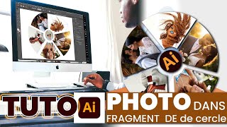 Comment disposer des photos en fragments dun cercle dans Illustrator [upl. by Chouest]