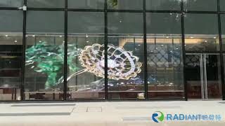 Jewellery shop window display glass LED curtain wall screen [upl. by Gnot]