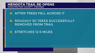 Mendota Trail reopens after fallen trees cleared [upl. by Iniffit429]