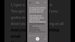 Ophelia lyrics music spotify [upl. by Nofpets]