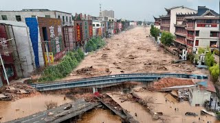 Now in China Historic flooding in Tanghe water explosion swept away everything [upl. by Pollerd941]