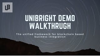 Unibright  Demo walkthrough [upl. by Lezti]