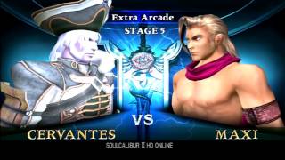 Soul Calibur 2  Cervantes arcade mode [upl. by Yenittirb]