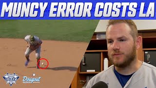 Max Muncy Error Leads to Dodgers Walkoff Loss to Phillies Muncy Emotional After Loss Breakdown [upl. by Sigrid]