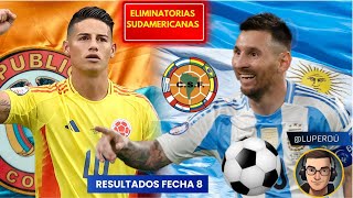 Resultados de la Fecha 8  Eliminatorias Conmebol 2024 [upl. by Horatio]