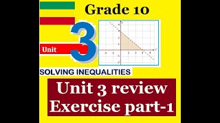 Mathematics Grade 10 Unit 3 review exercise part1Girma21 [upl. by Guyer712]