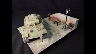 How to make a cobbled street diorama135 scale scratch build modelling [upl. by Dolli]