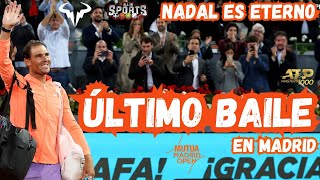 EMOTIVA Y MUY SENSIBLE despedida de RAFAEL NADAL del MADRID OPEN ante Lehecka I SÍ JUGARÁ ROMA [upl. by Aubine]