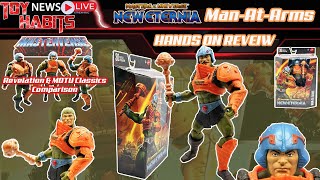 New Eternia Man At Arms Masterverse MOTU Review and Revelation and Classics Comparison [upl. by Ymmot]