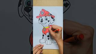 Coloring Paw Patrol Marshall coloringforkids kids kidslearning kidsvideo fyp pawpatrol [upl. by Keyes]